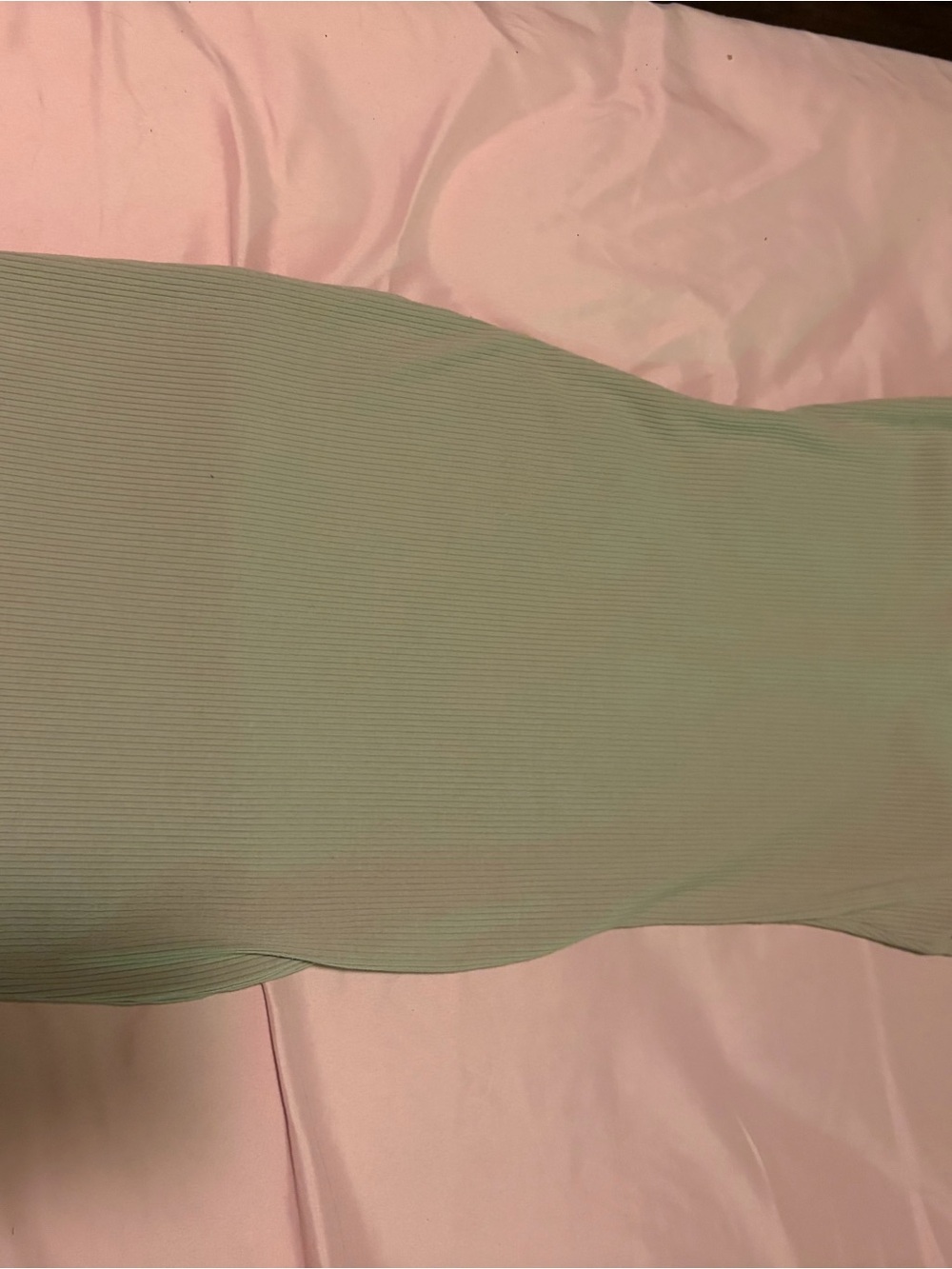 Figure-Hugging Ribbed beige Bodycon Dress